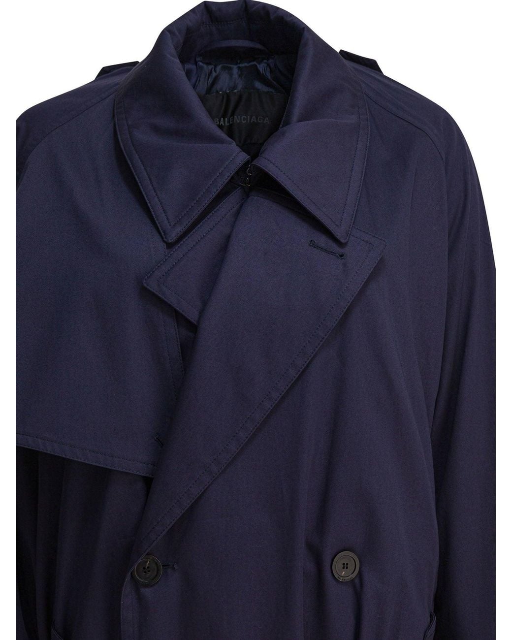 Balenciaga Blue Cotton Coat
