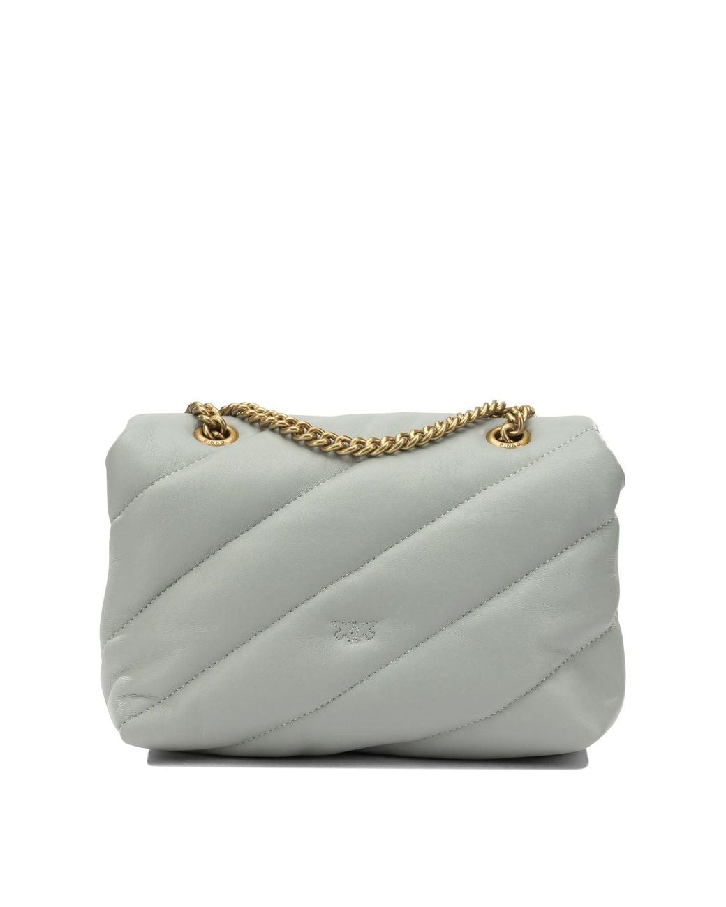 Pinko Gray Leather Crossbody Bag