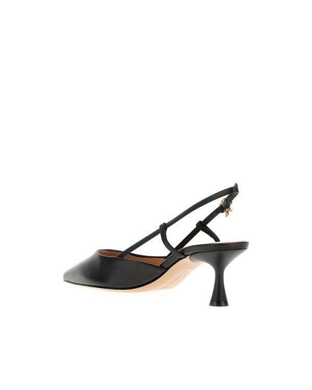Gianvito Rossi Black Leather 'Ascent 55' Slingback Pumps 36