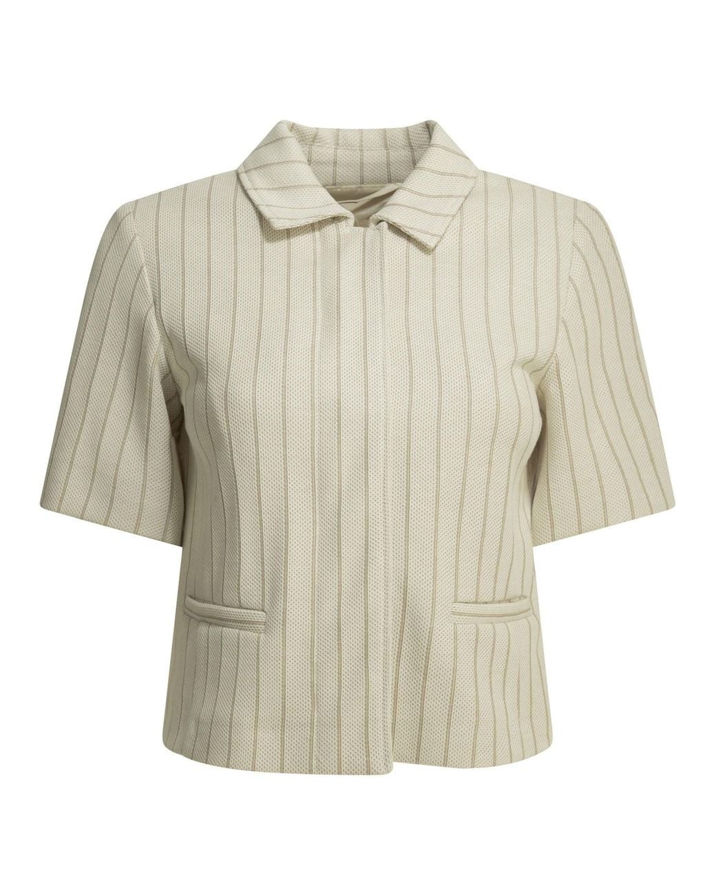 Max Mara White Pinstripe Blazer