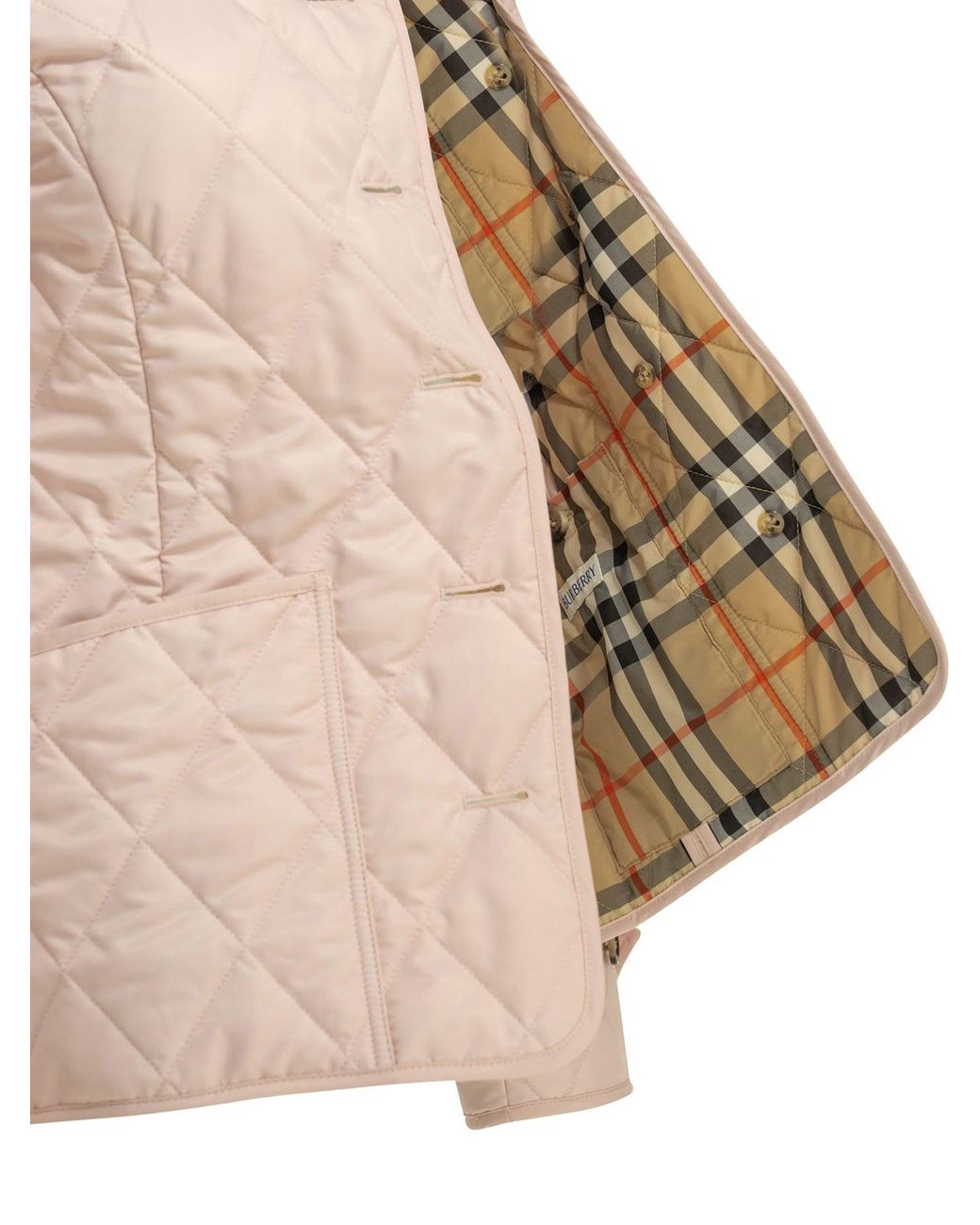 Burberry Natural Quilted Polyester Jacket