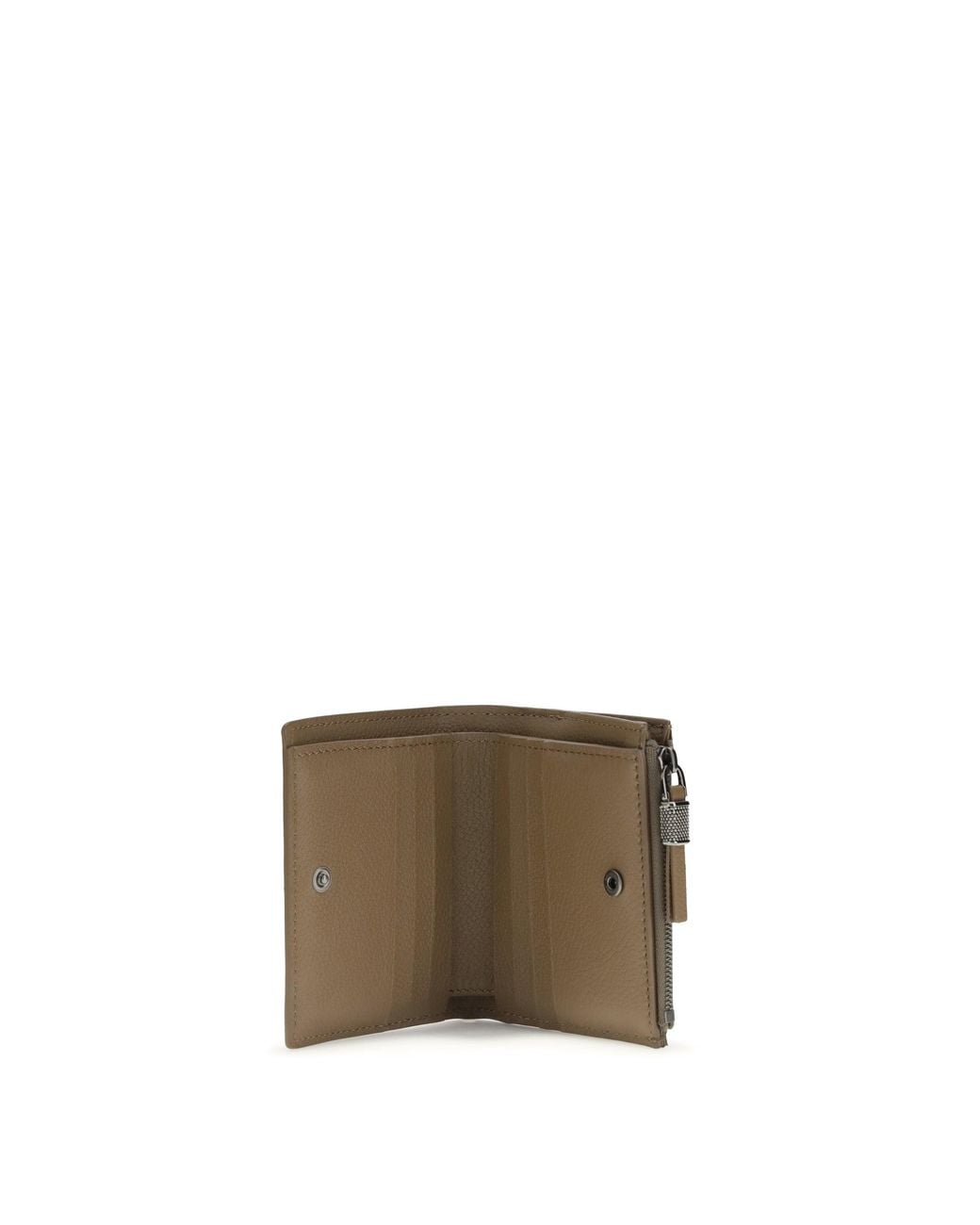 Brunello Cucinelli Natural Leather Wallet With Zip