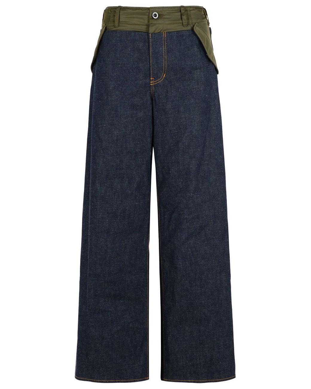 Sacai Blue Cotton Jeans