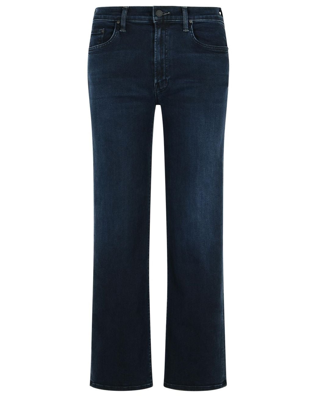 Mother Blue The Rambler Zip Ankle Midnight Jeans