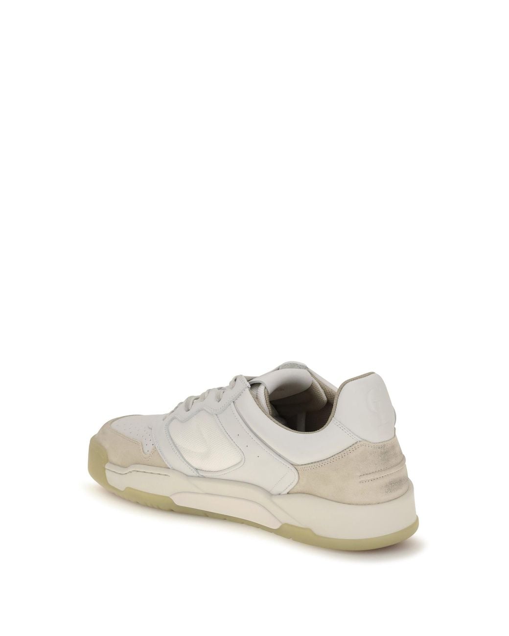 Christian Louboutin White Bsktball 1 Retro Sneakers Egg Shell for men