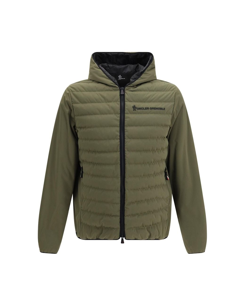 Moncler Green Zipped Down Jacket Dark for men