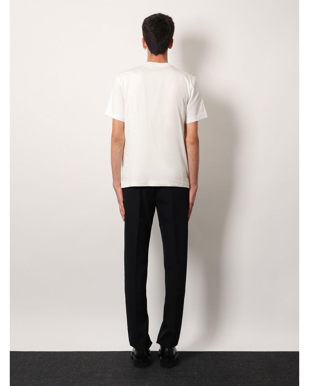 Burberry White Seth Biologic Cotton Blend T-Shirt for men