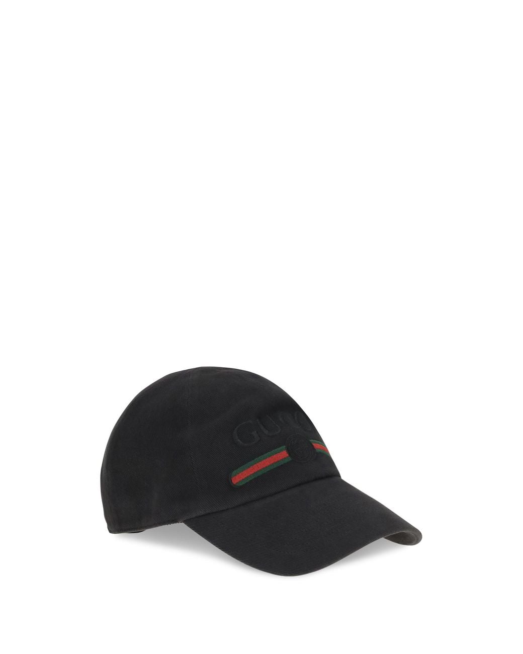 Gucci Black Baseball Cap Cotton for men