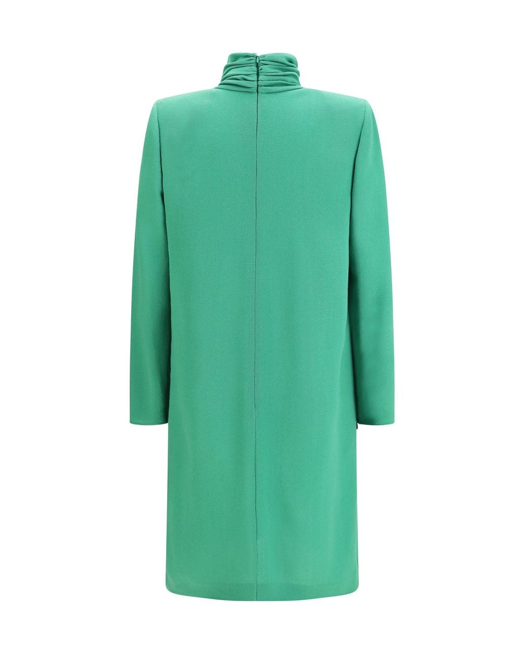 Valentino Green Wool Dress With Knotted Neck Amazone