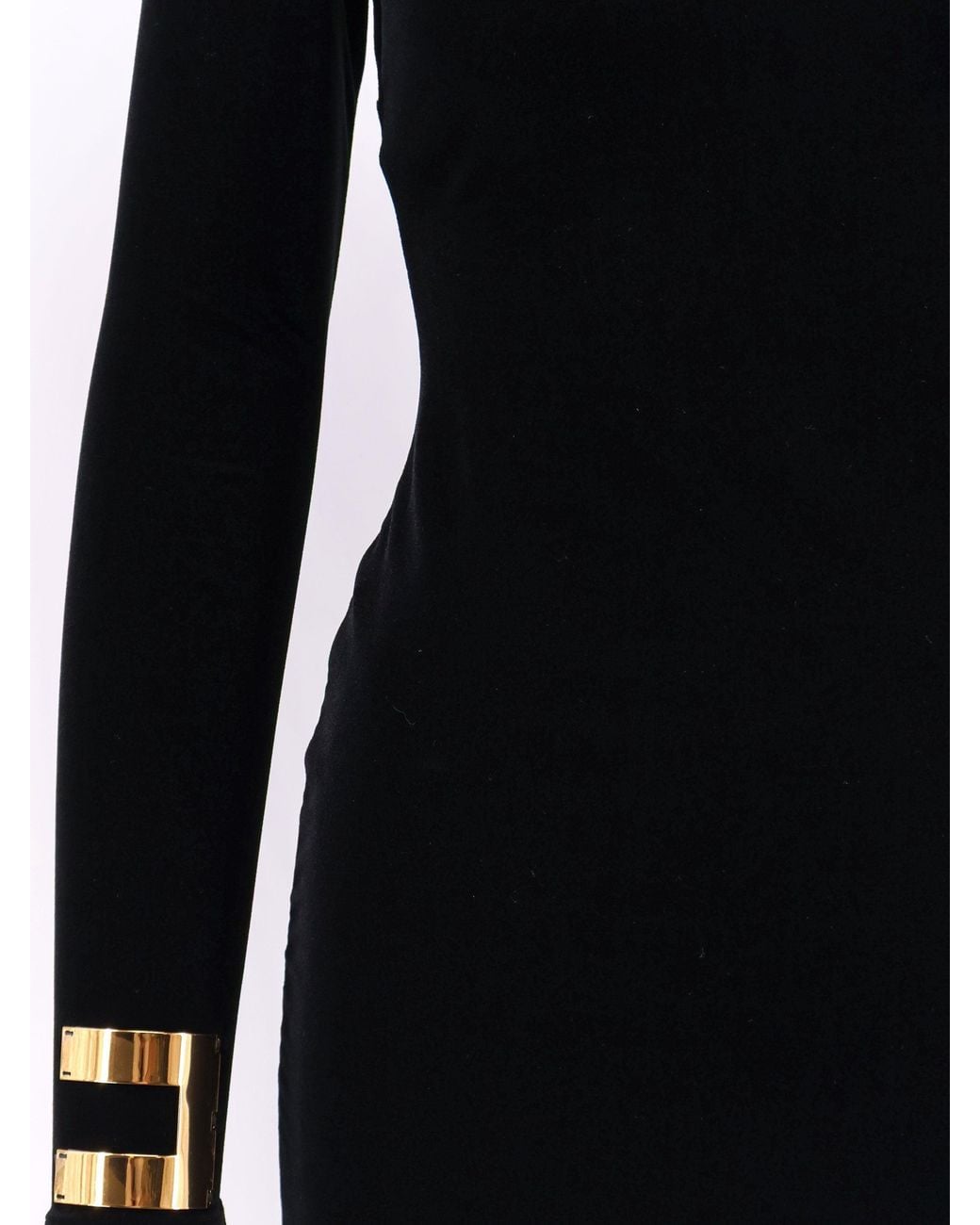 Elisabetta Franchi Black Carpet Velvet Long Dress