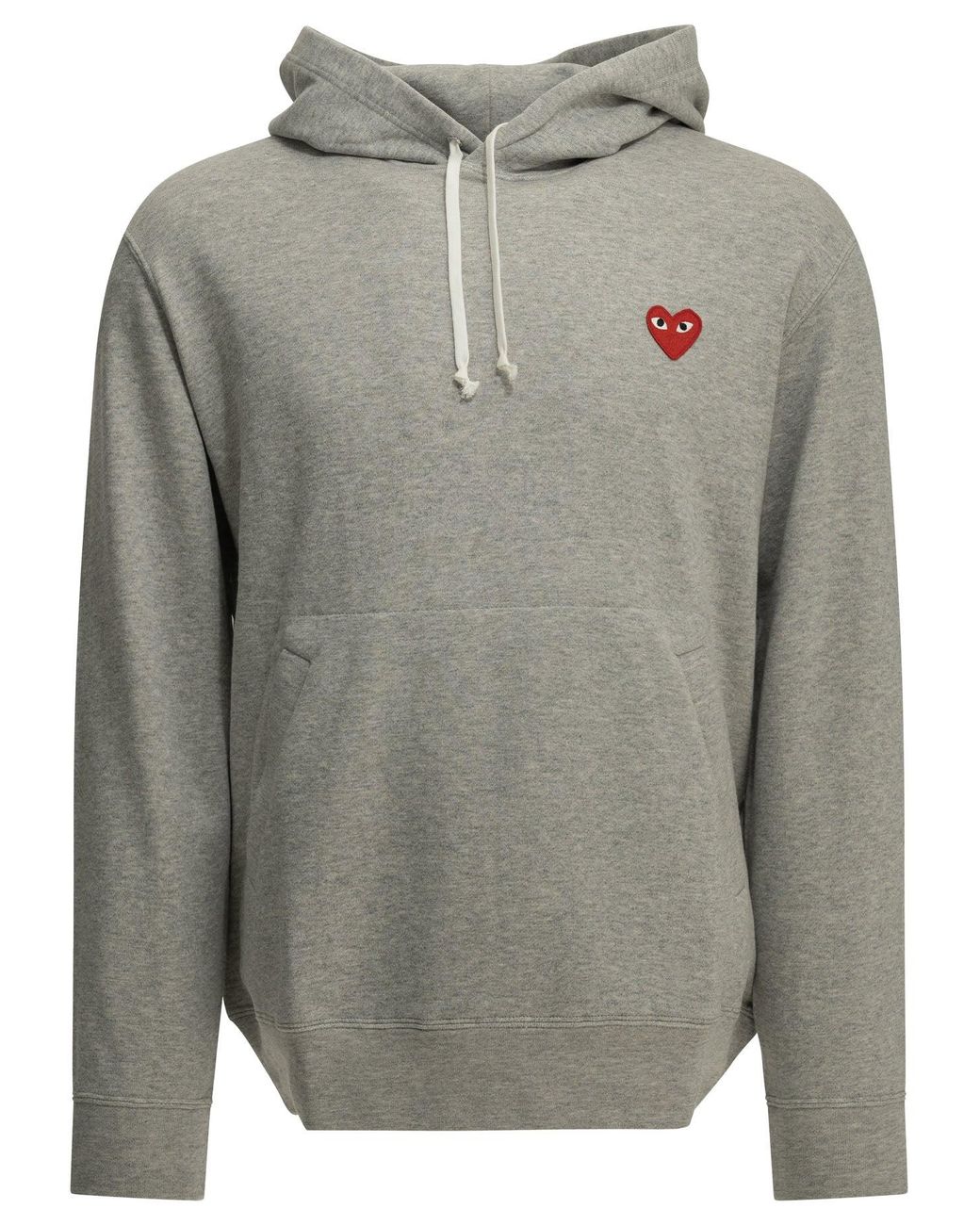 COMME DES GARÇONS PLAY Gray Emblem" Hoodie for men