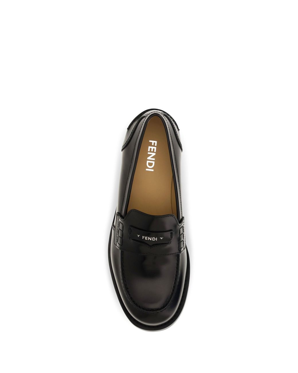 Fendi White Ateneo Calfskin Loafers for men