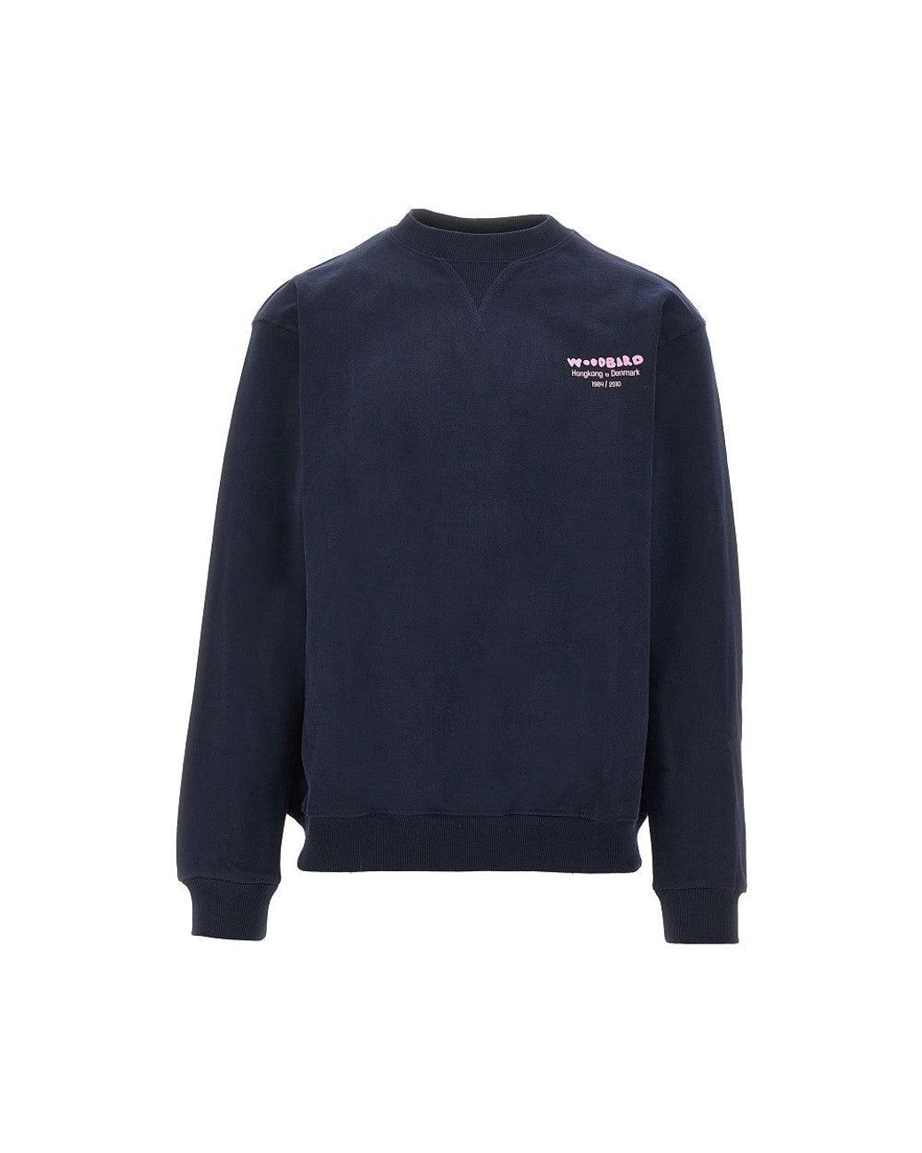 Woodbird Blue Wbcane Wok Crewneck Sweatshirt for men