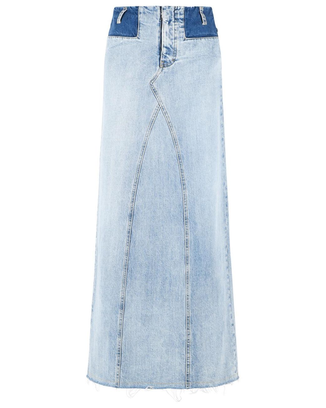 Maison Margiela Blue Light Denim Maxi Skirt