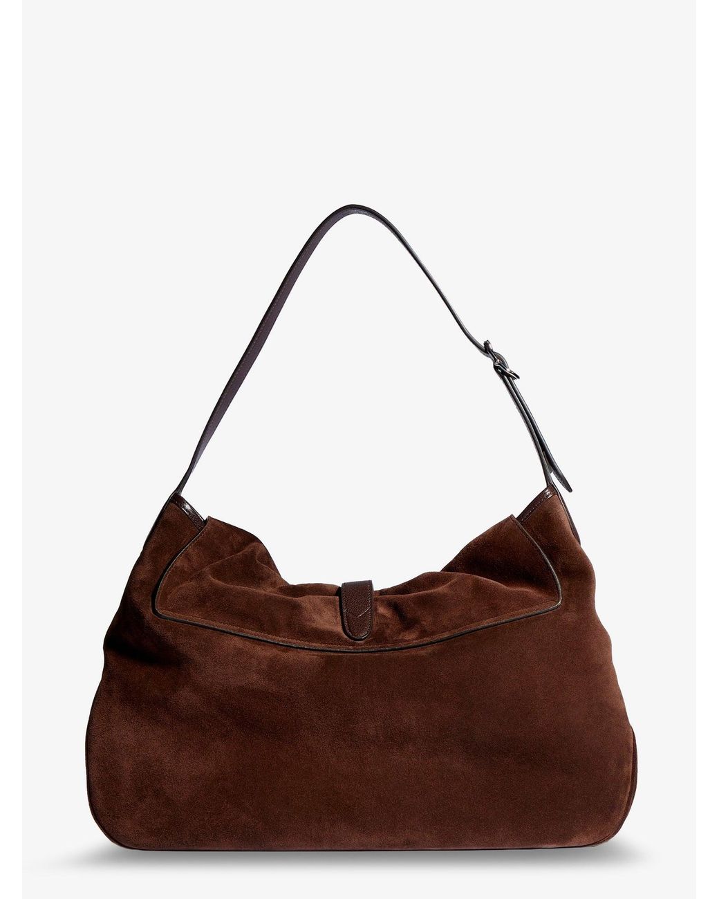 Gucci Brown Jackie Flap Suede Shoulder Bag for men
