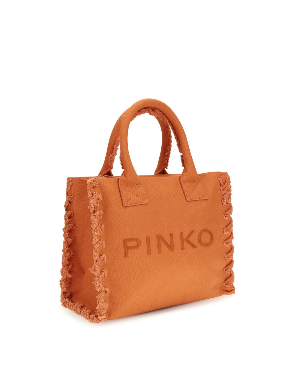 Pinko Orange Canvas Tote Bag Arancio Bruciato