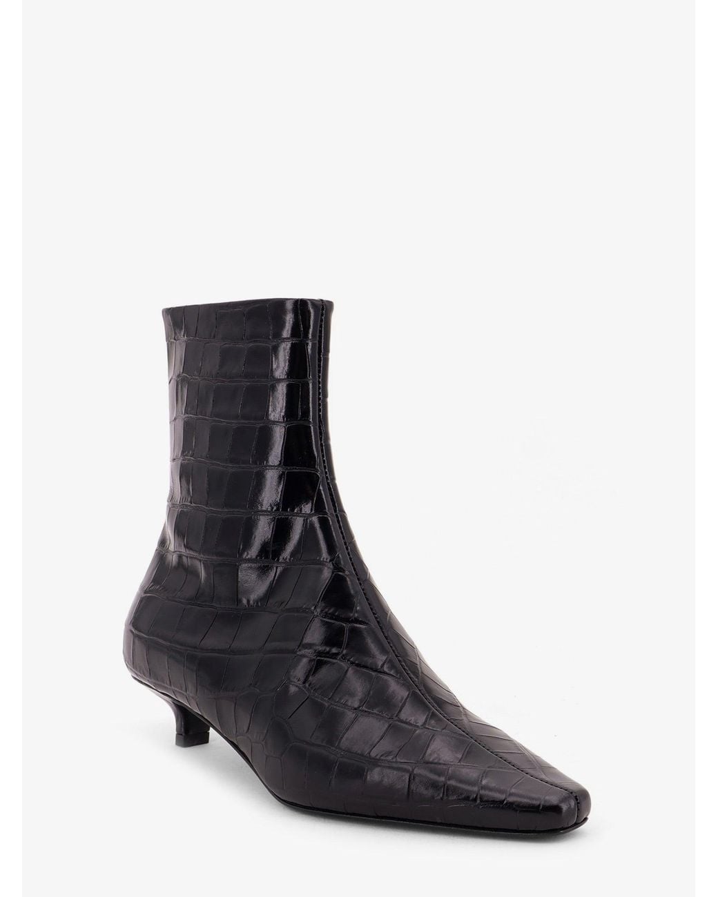 Totême White Pointed-Toe Ankle Boots