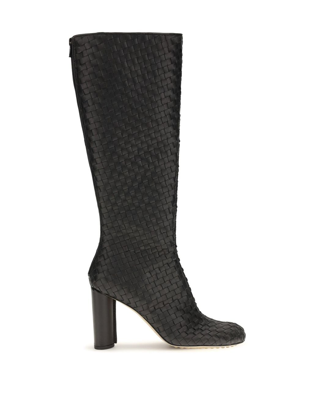 Bottega Veneta Black Cherry Intrecciato High Boots