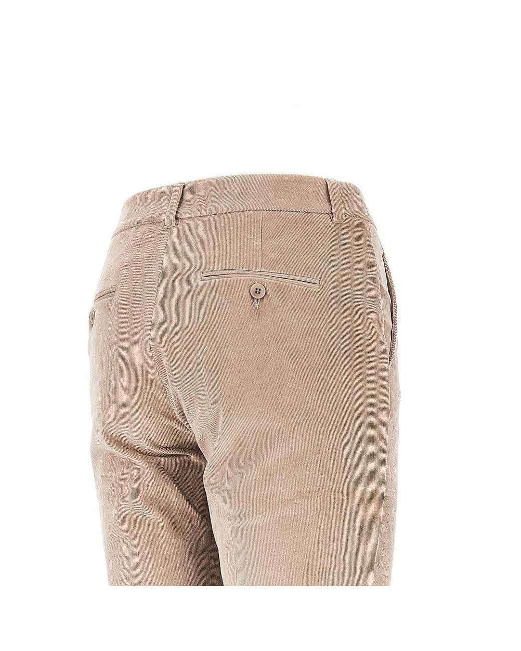 Weekend by Maxmara Natural Corduroy Cropped Pants