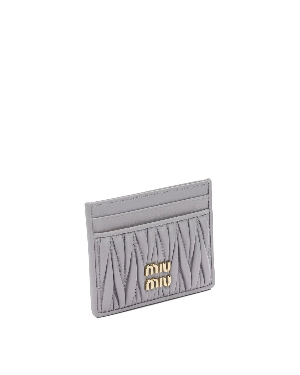 Miu Miu White Lamb Leather Wallets & Card Holders