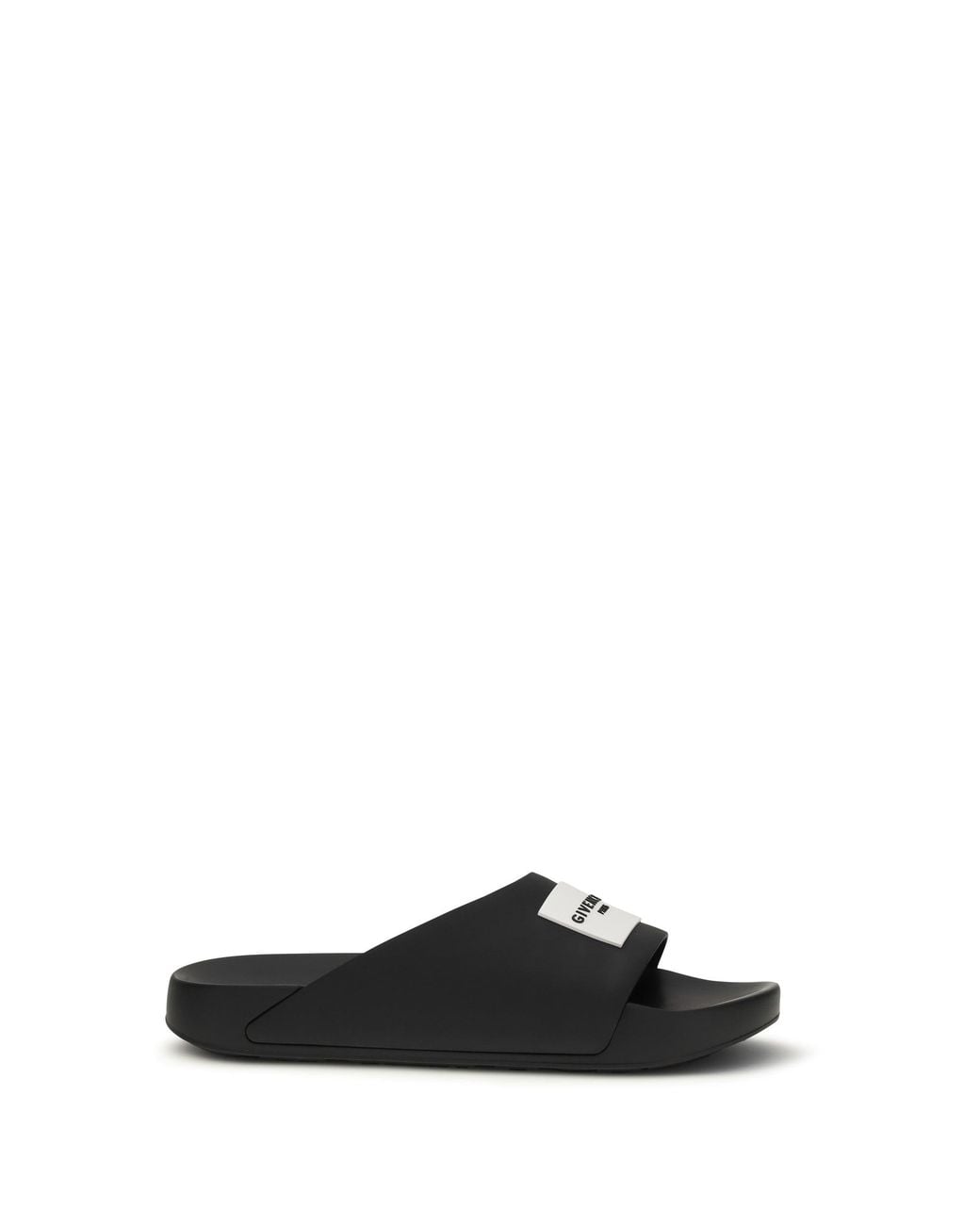 Givenchy White Rubber Logo Slippers