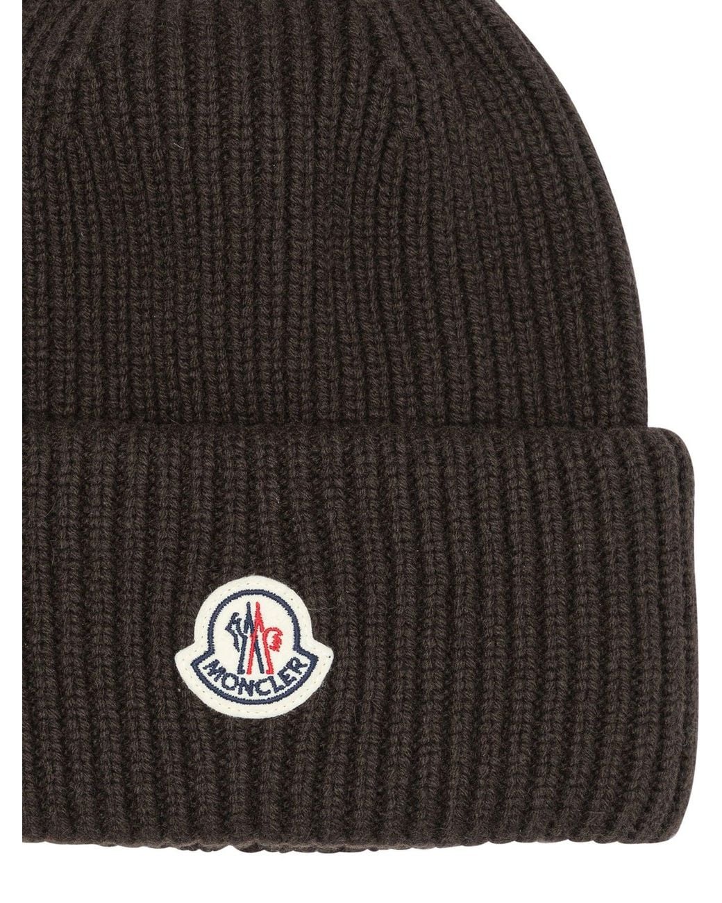 Moncler Black Wool And Cashmere Beanie for men