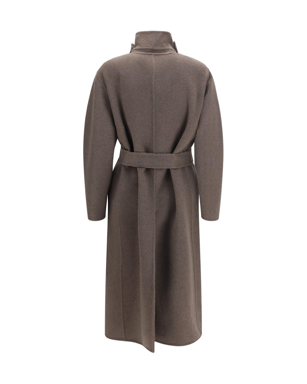 Fabiana Filippi Brown Long Wool Cashmere Coat Falcon