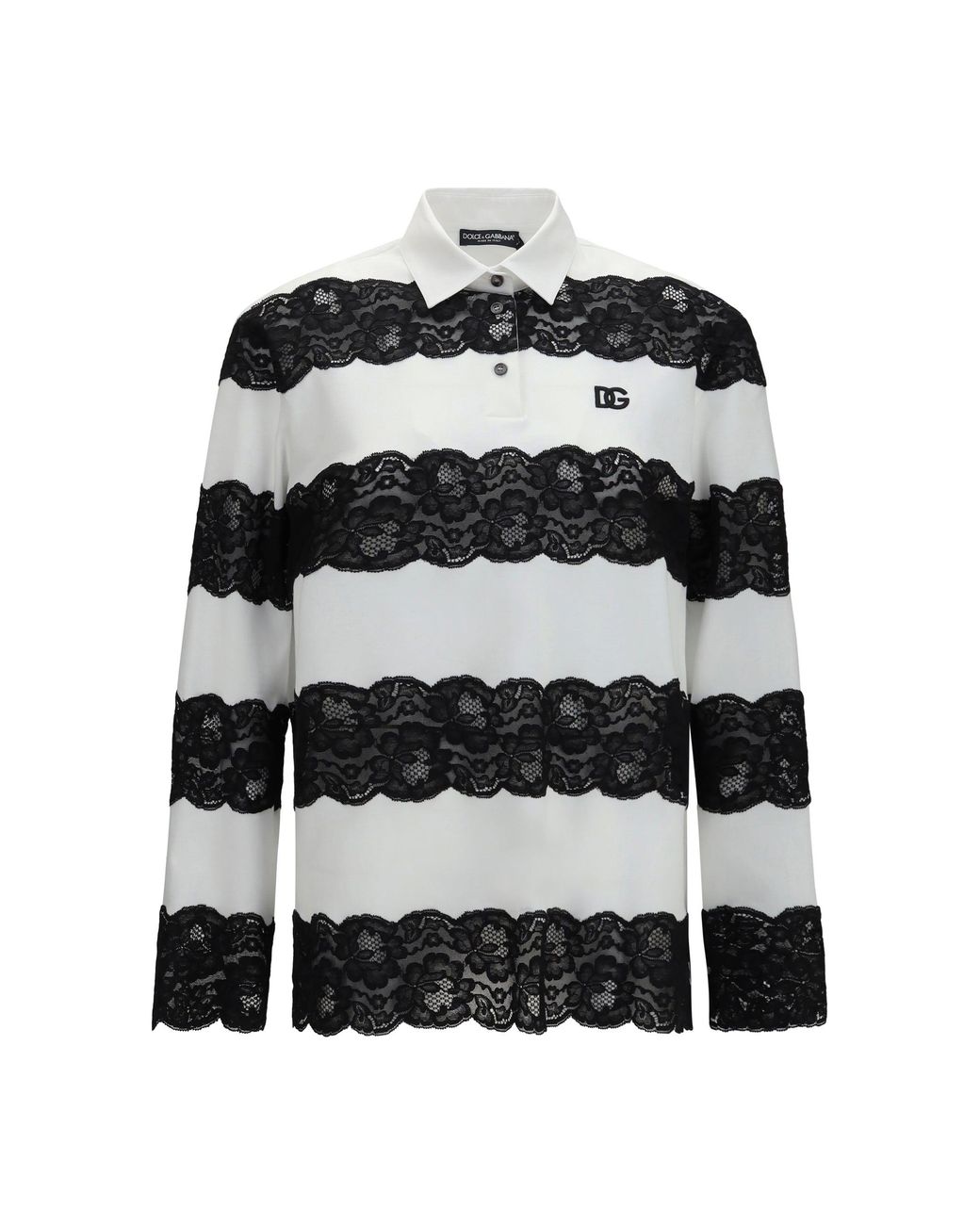 Dolce & Gabbana Black Dolce & Gabbana Long-Sleeve Polo