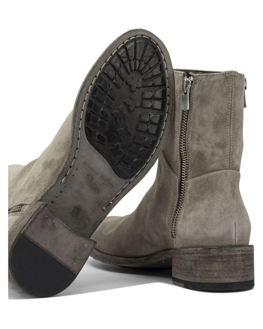Officine Creative Brown "Lison 066" Zippered Ankle Boots