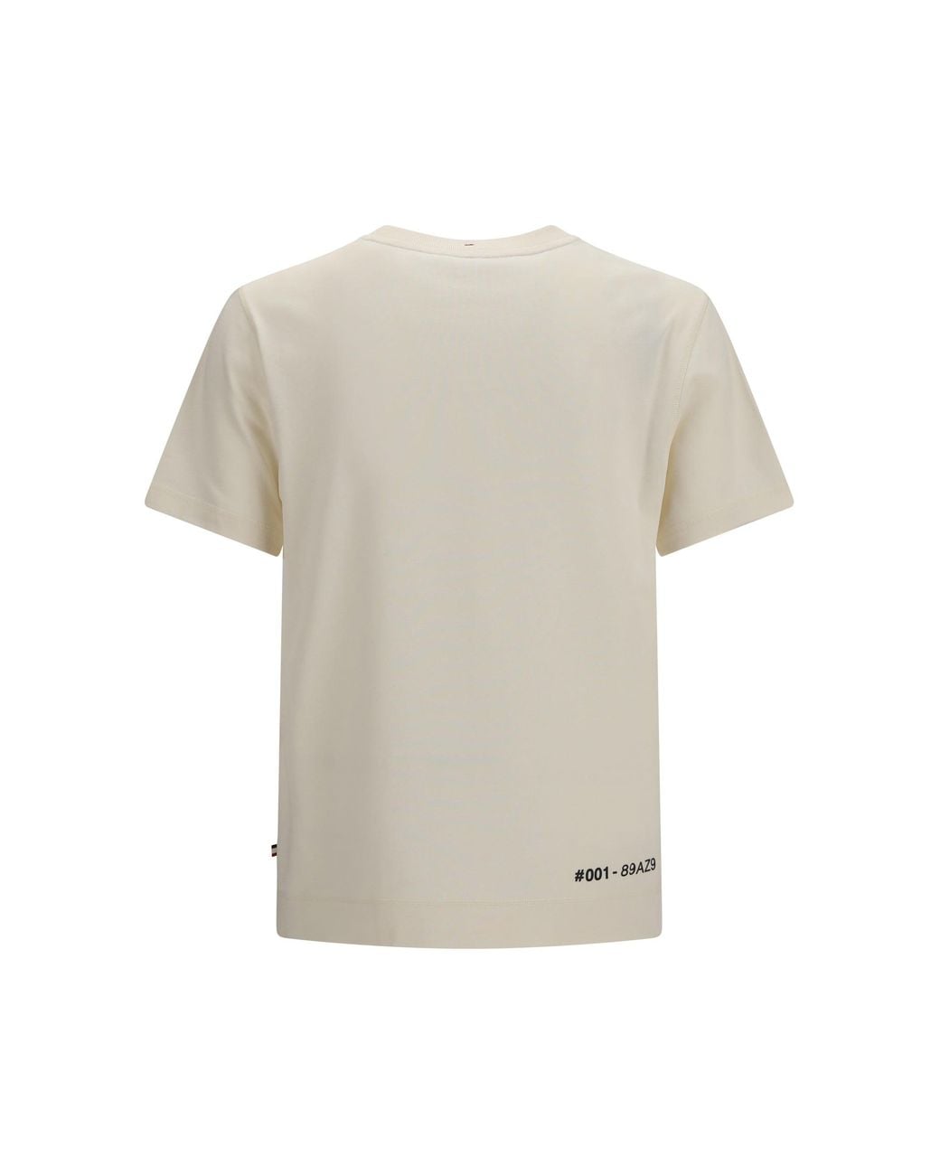 Moncler White Cotton T-Shirt Cream for men