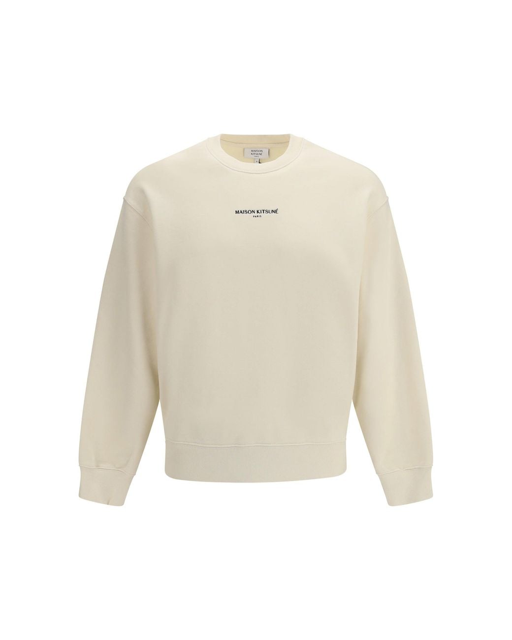 Maison Kitsuné White Paris Comfort Sweatshirt Noble for men