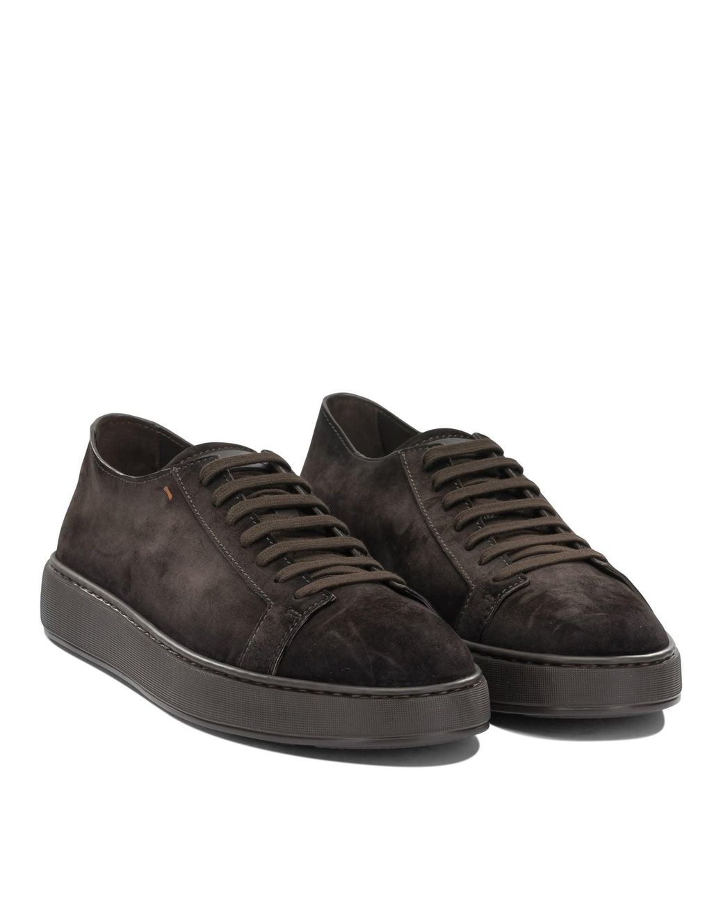 Santoni Black "Damps" Low Sneakers for men