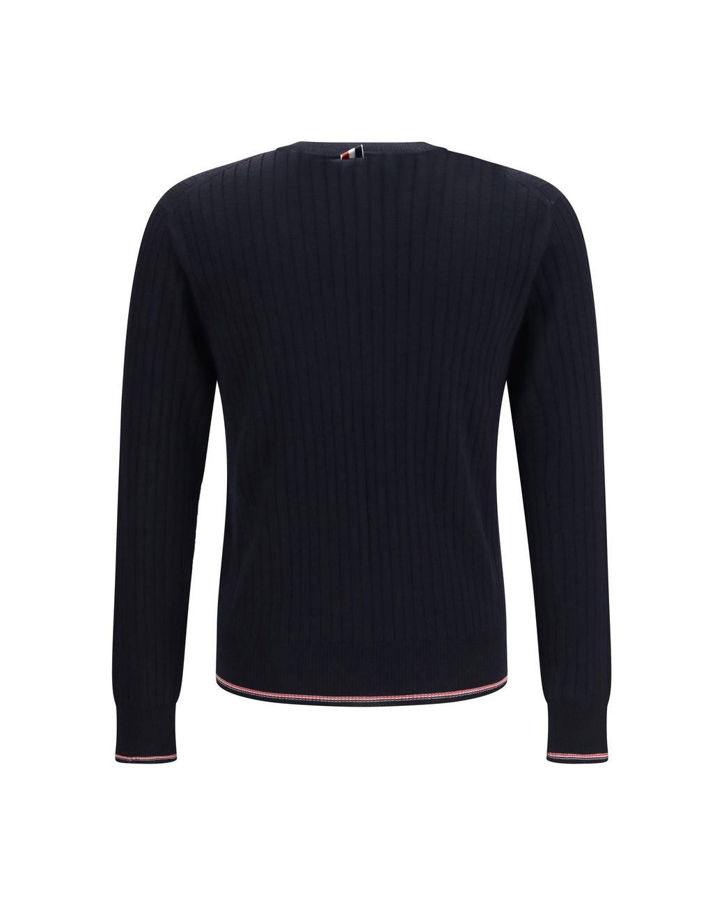 Thom Browne Blue Crewneck Cotton Knit Sweater for men