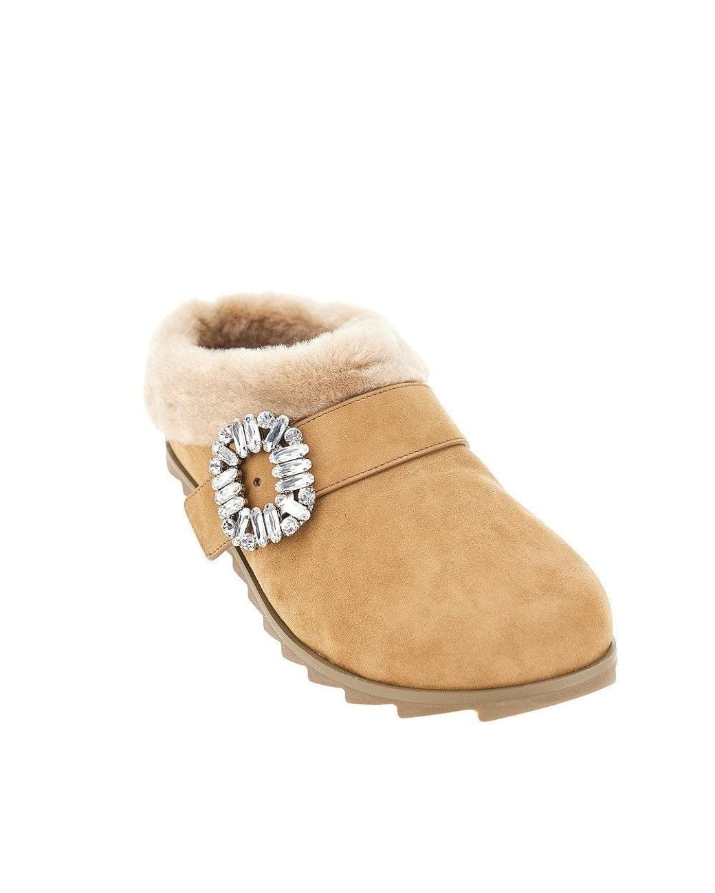 Roger Vivier Natural Suede Leather Slidy Viv' Mules