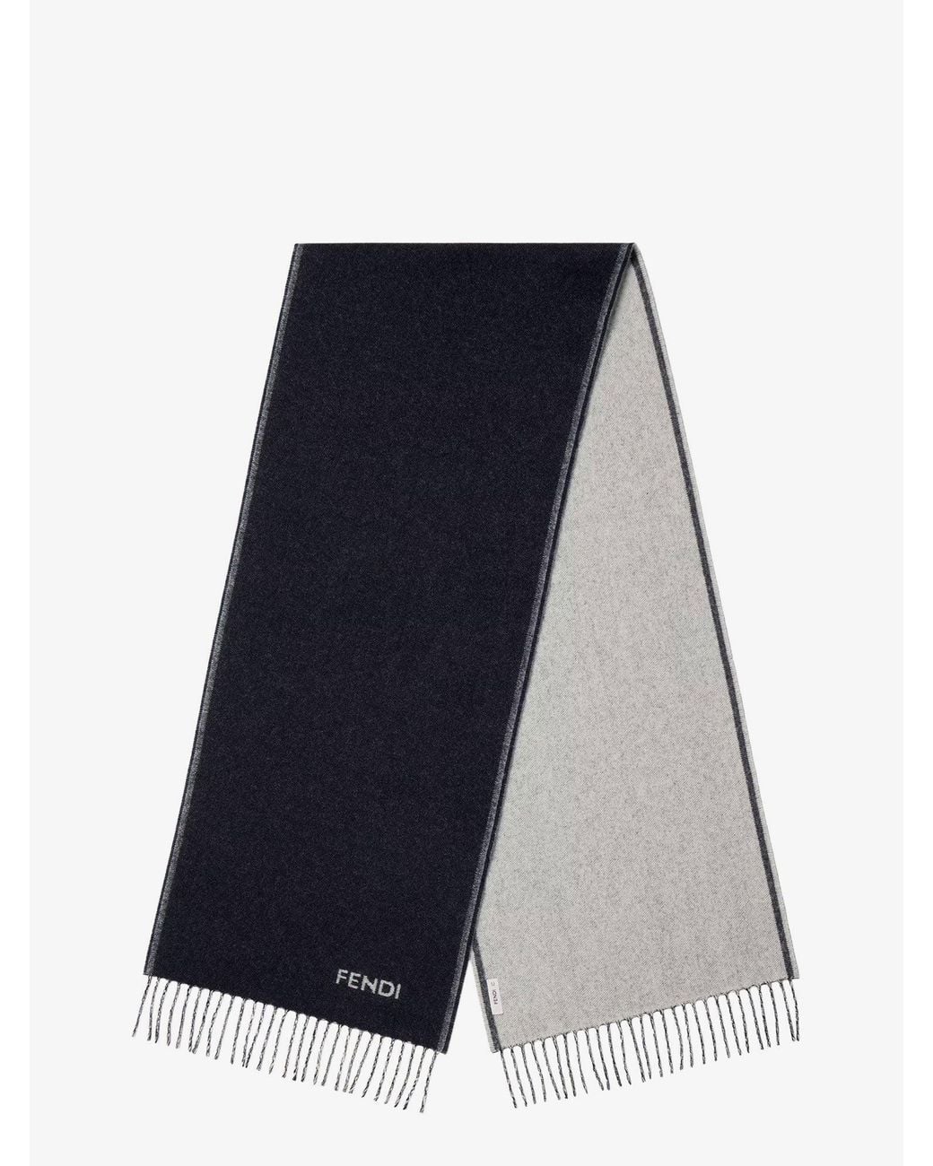 Fendi Blue Cashmere Scarf for men