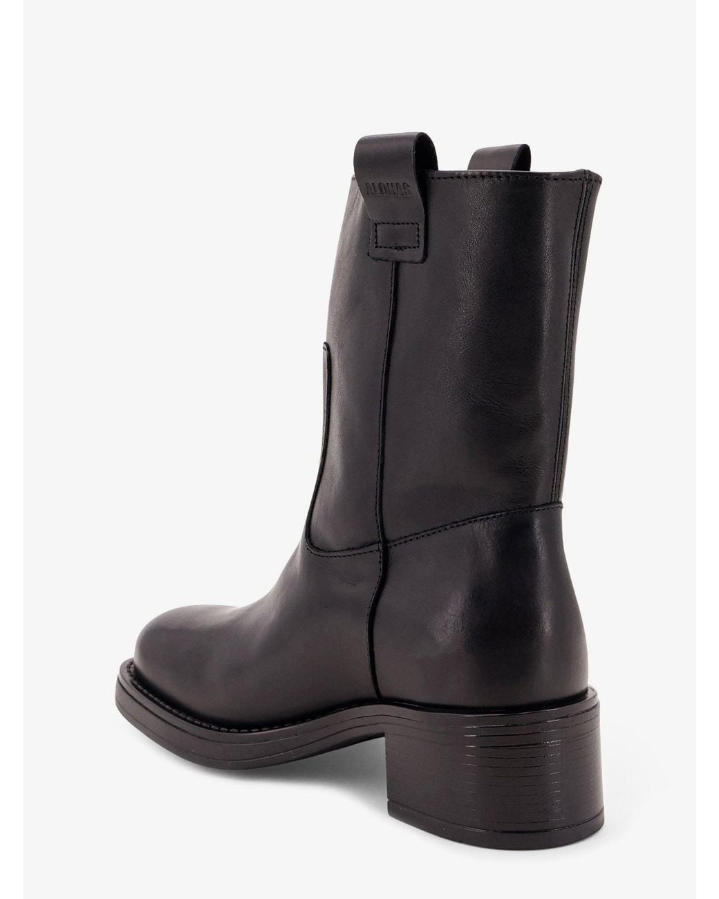 Alohas Black Rajan Leather Ankle Boots