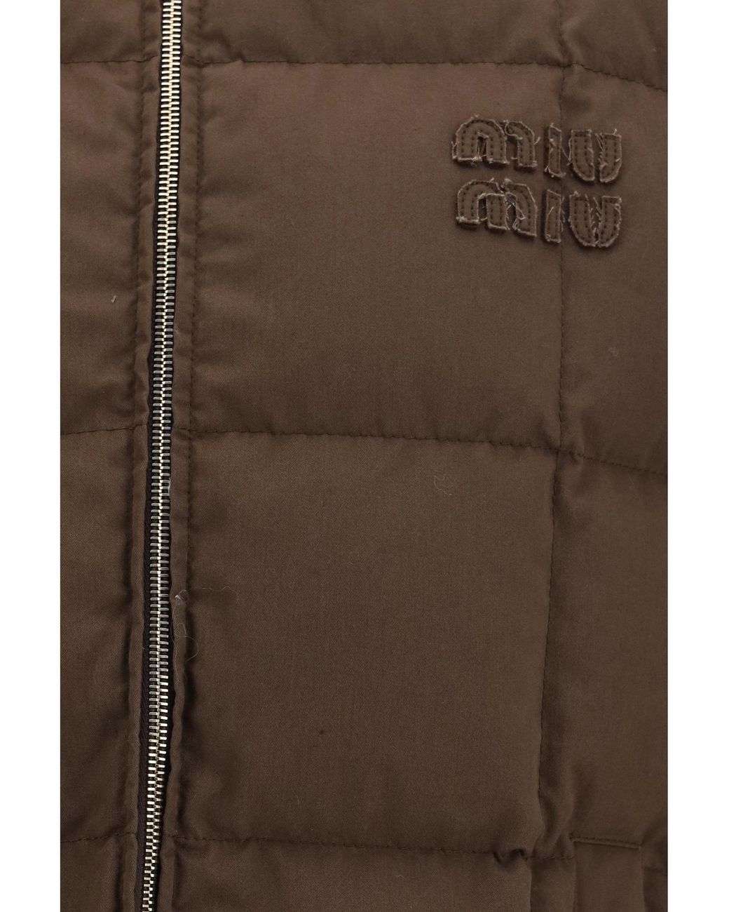 Miu Miu Brown Gabardine Down Vest