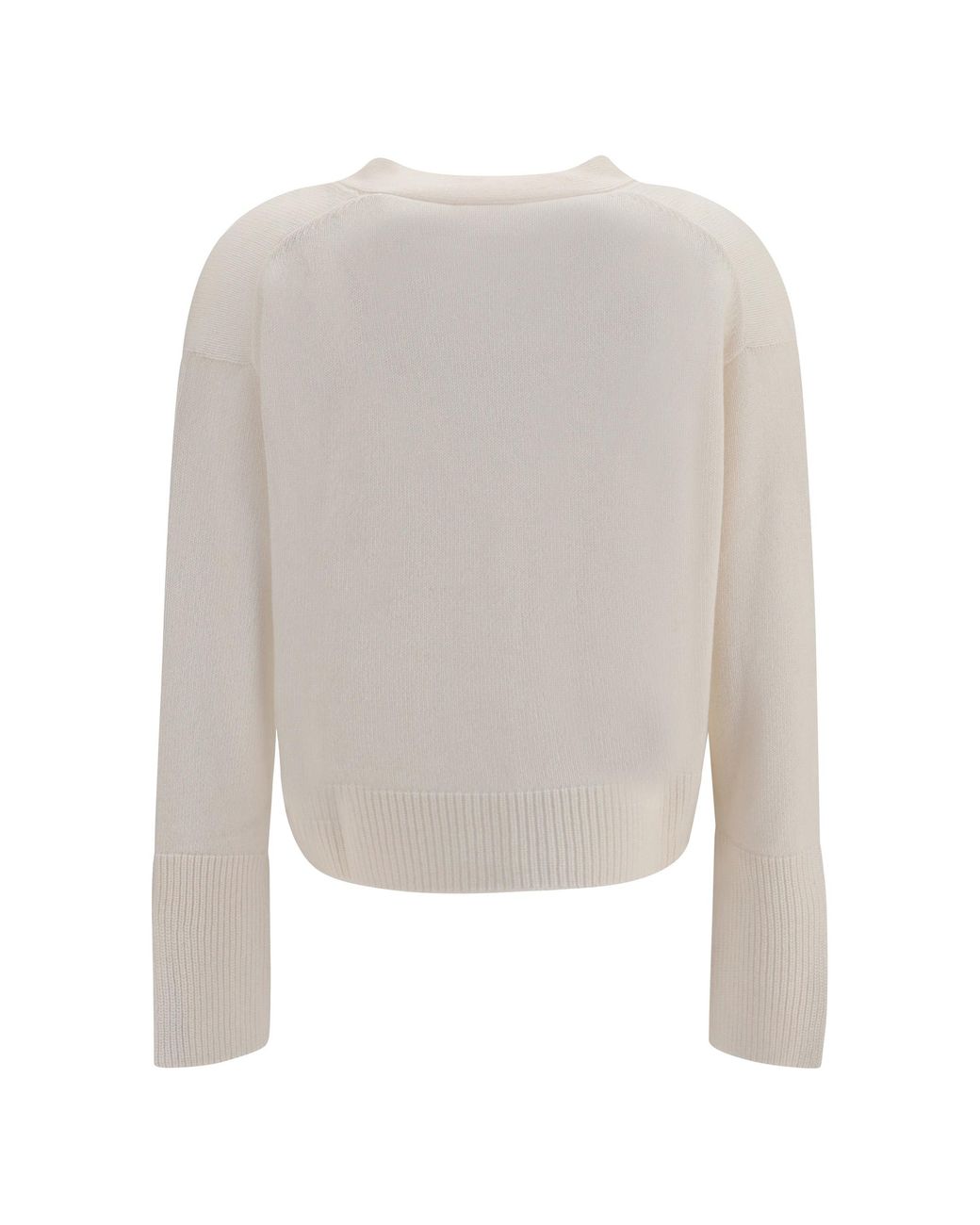 Verybusy White Cashmere V-Neck Sweater Lily