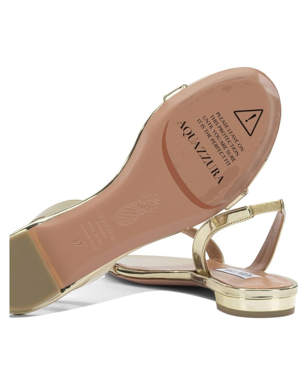 Aquazzura Natural "So Nude Flat" Low Sandals