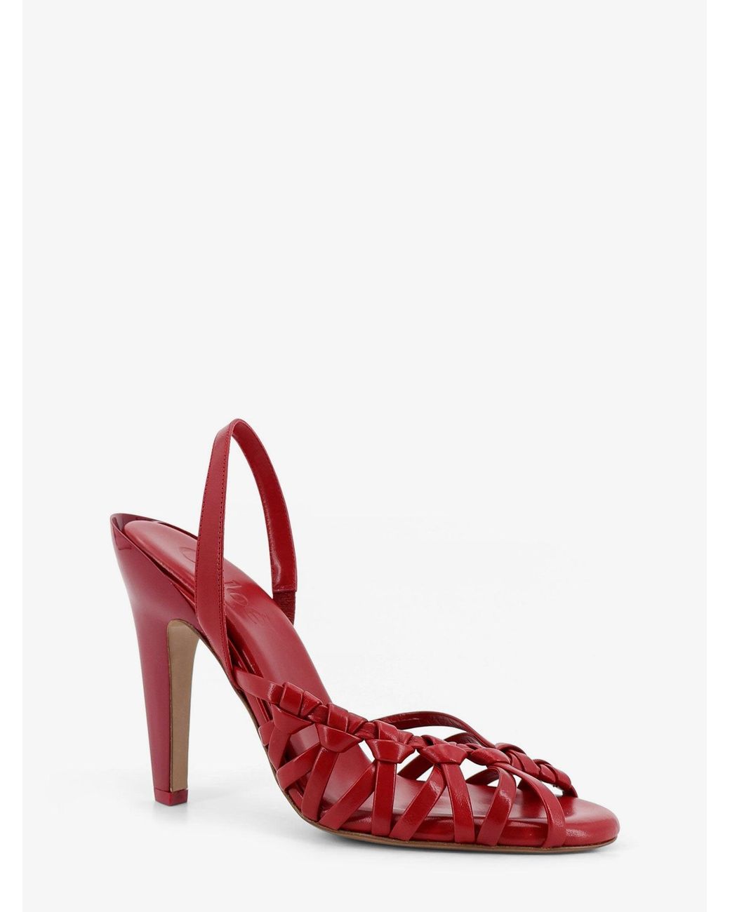 Chloé Red Estra Leather Sandals