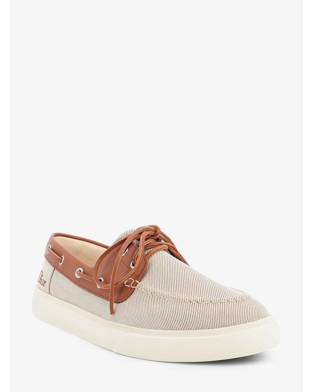 Dior Brown Dior Chester Dioriviera Canvas And Leather Loafers for men