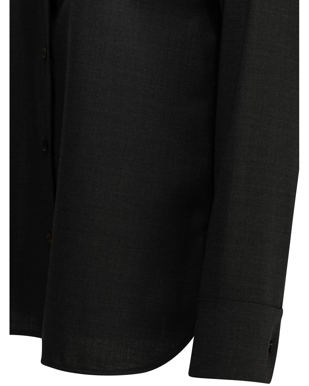 Max Mara Black Casual Shirt Made Of Virgin Wool