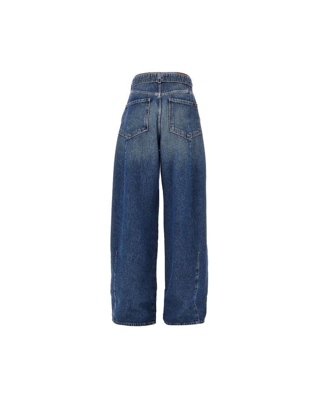 Weekend by Maxmara Blue Cotton Denim Oversized Jeans