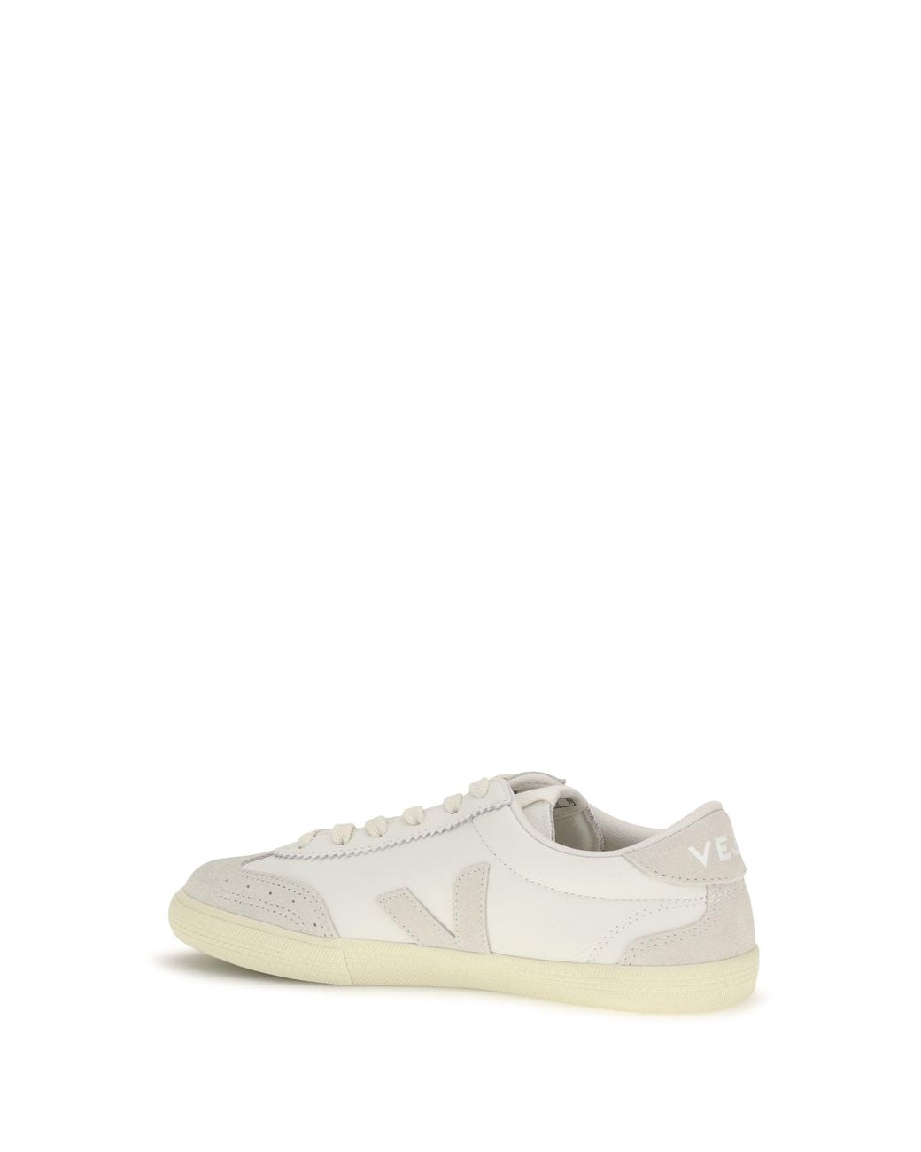 Veja White Volley Leather Sneakers Natural