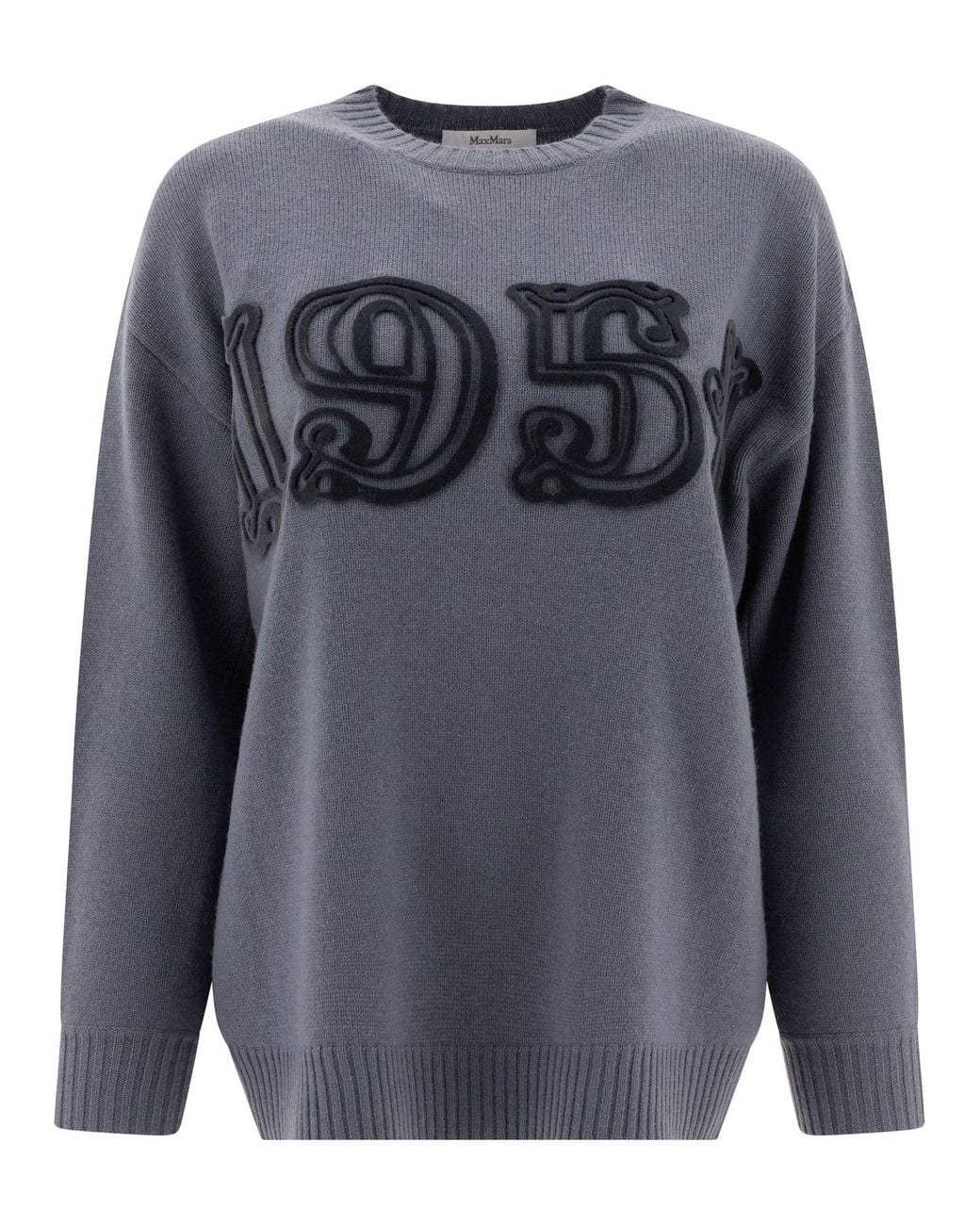 Max Mara Gray "1951" Crewneck Sweater