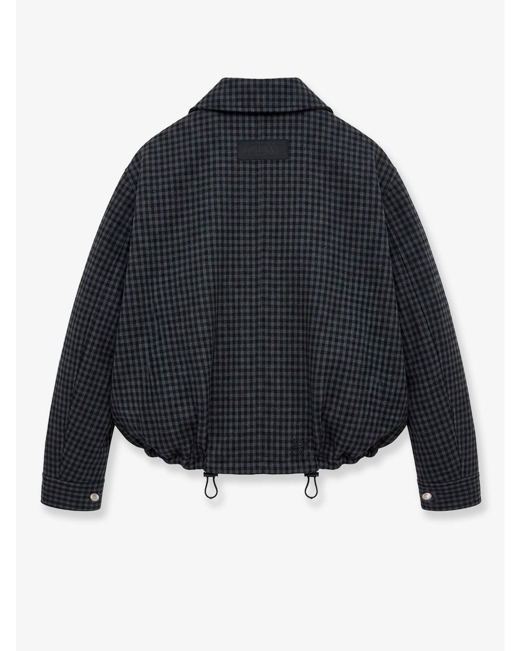 Loewe Blue Lightweight Wool Jacket Check