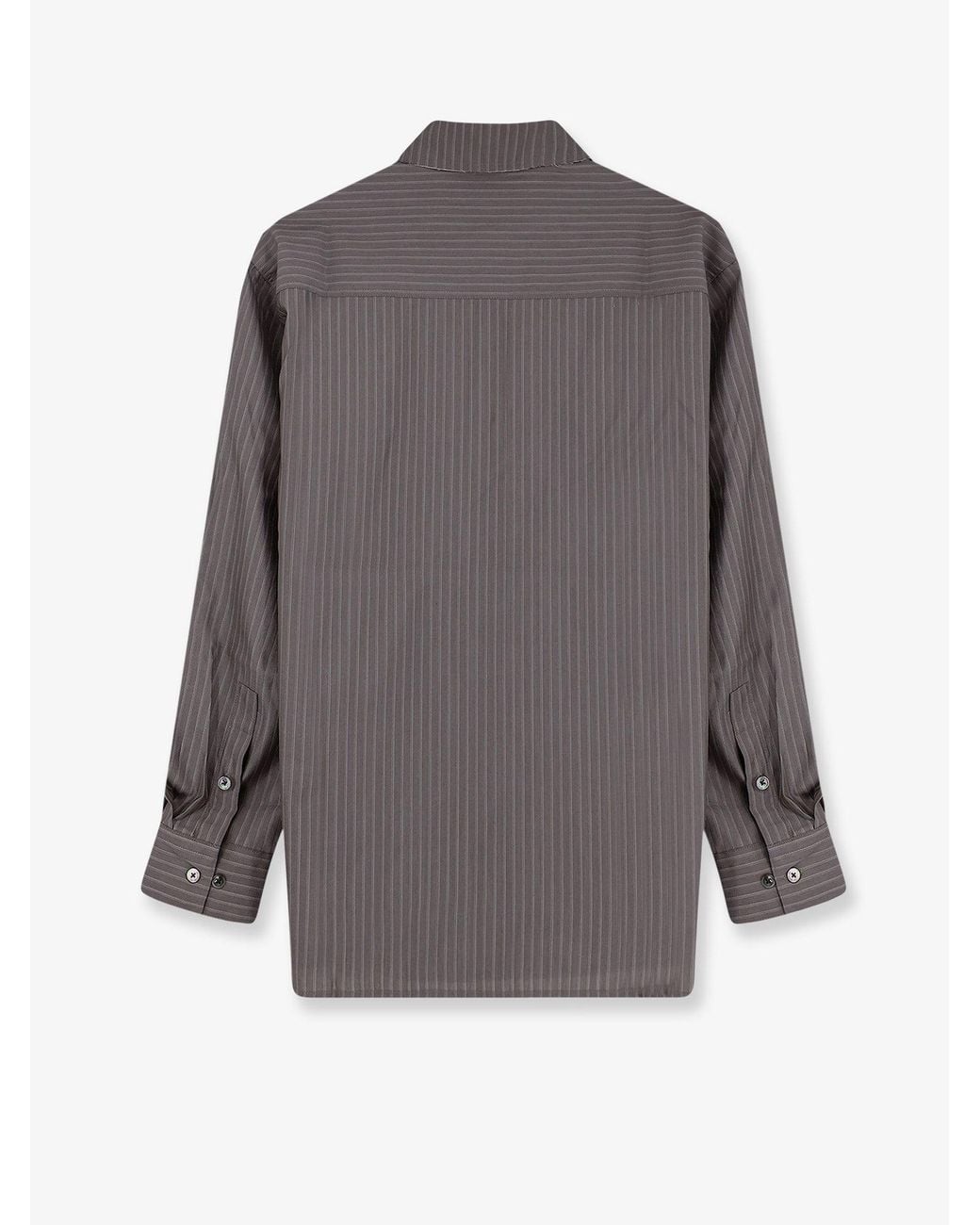 TONYWACK Gray Shirt Silk-Wool for men