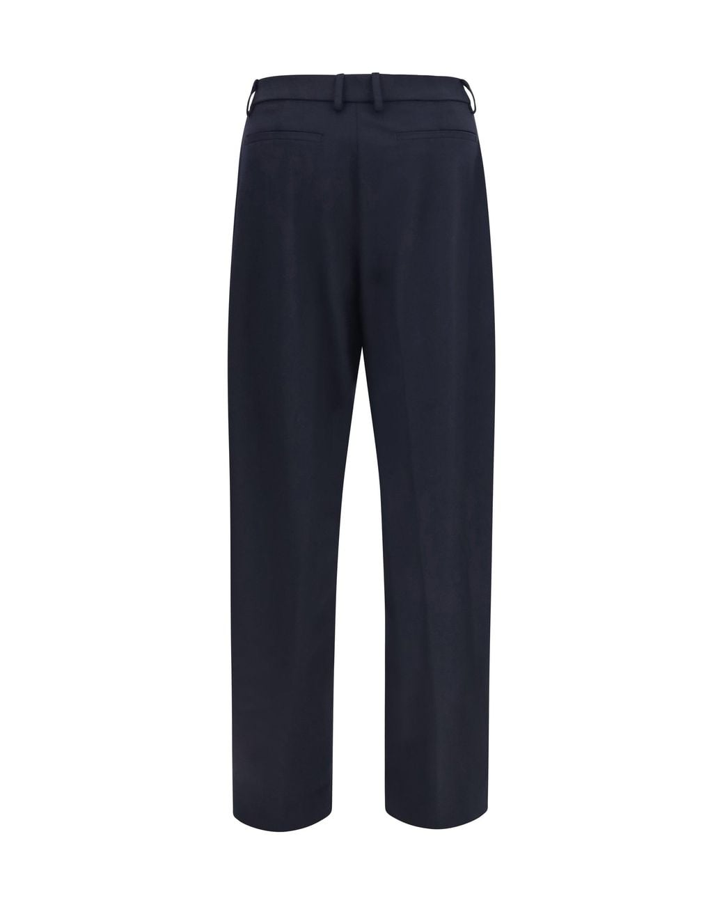 THE LATEST Blue Straight-Leg Wool-Blend Pants Night