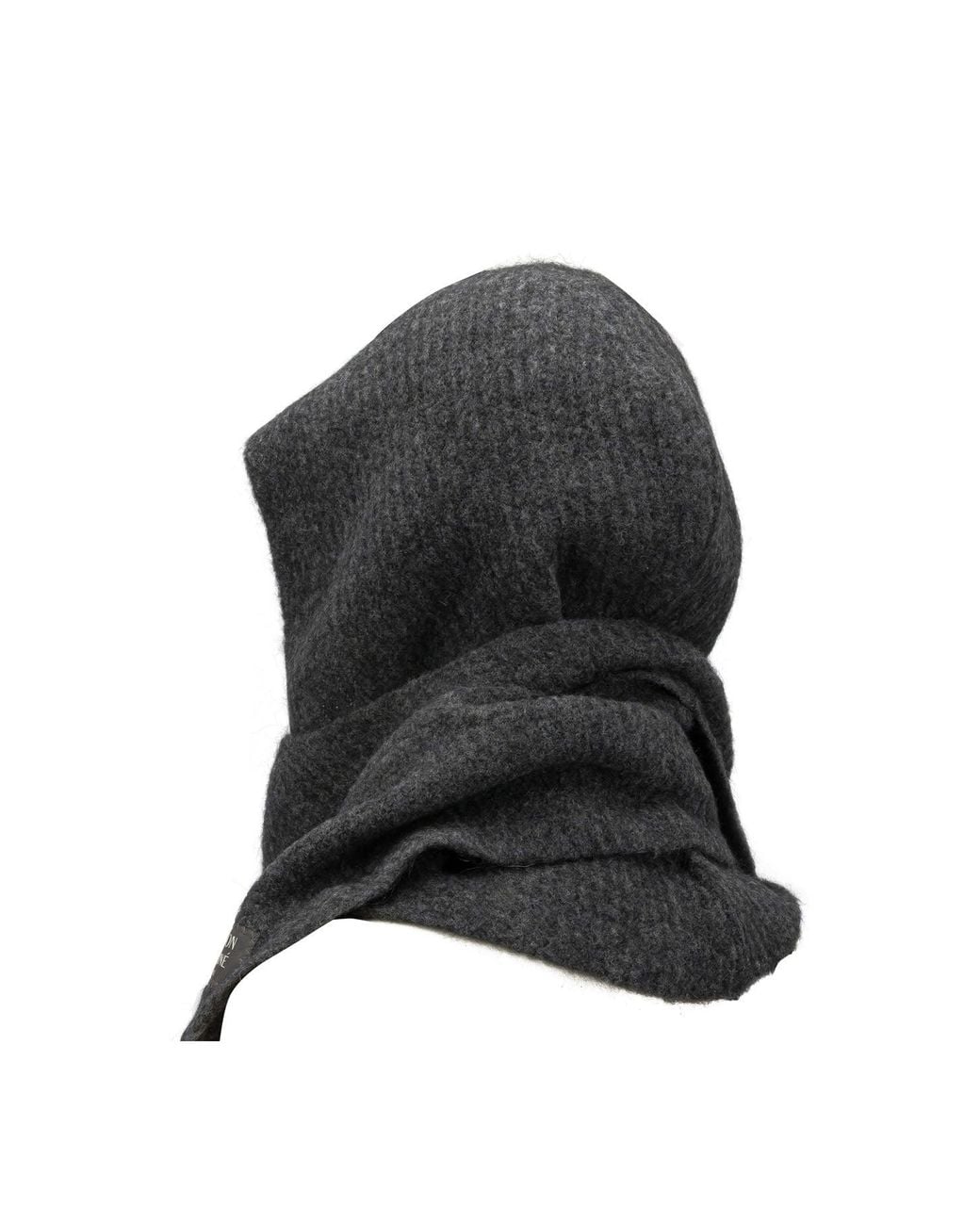 Maison Kitsuné Black Hooded Scarf