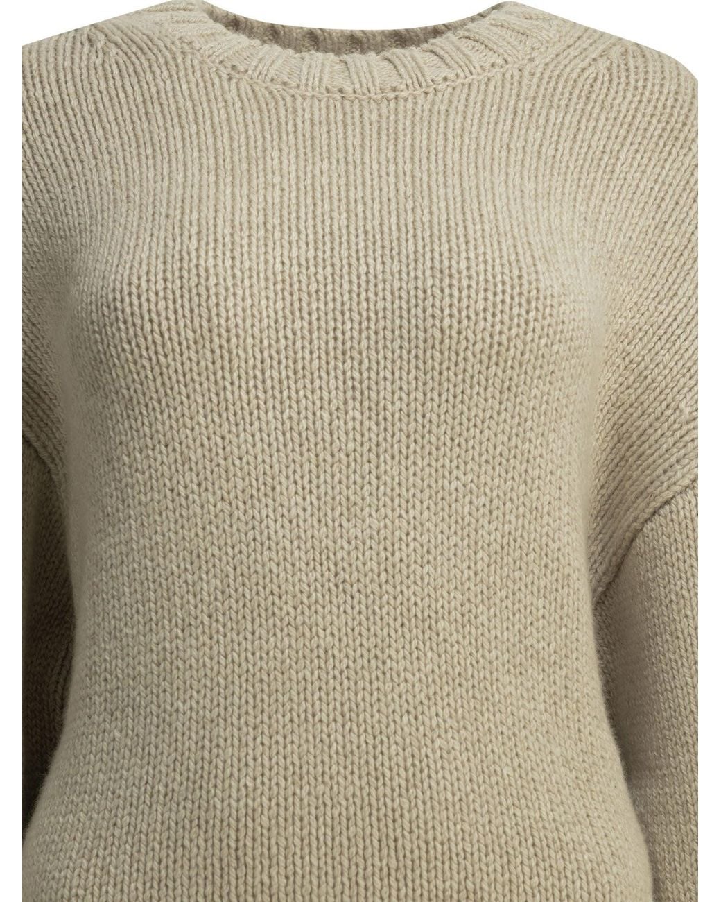 Khaite Natural Gemma Crew-Neck Sweater